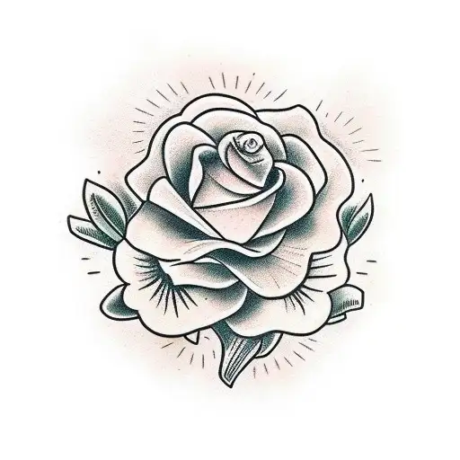 Cross With Flowers And The Word Blended Beside It