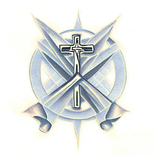 Christian Cross With O