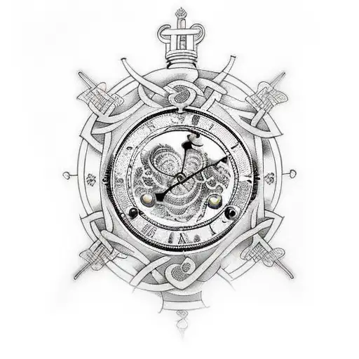 Grandfather Clock With Celtic Knot