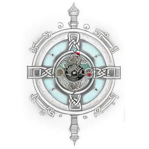 Full Grandfather Clock With Celtic Knot