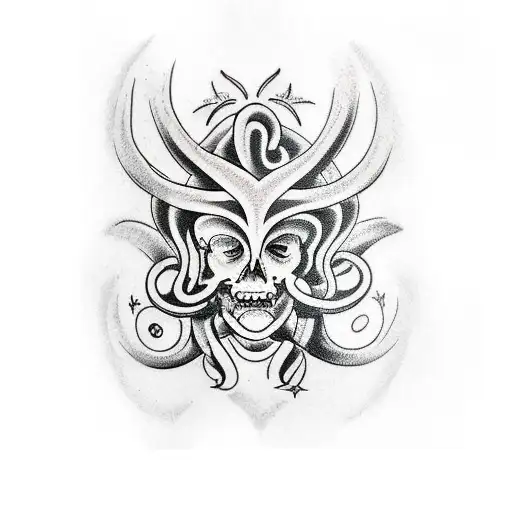 Medusa Tattoo Art Simple