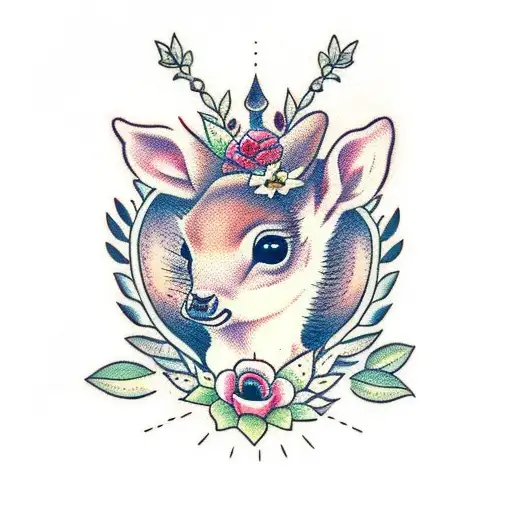 A Cute Baby Fawn In The Meadow