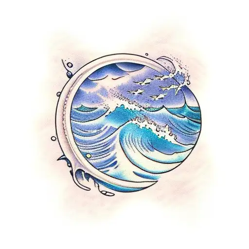 Ocean Waves With Underwater Scene