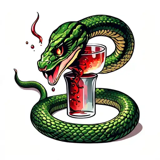 Snake Throwing Poison
