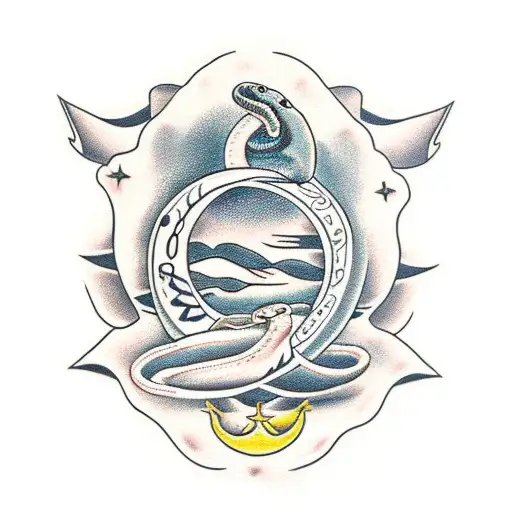 Half Moon With Snake