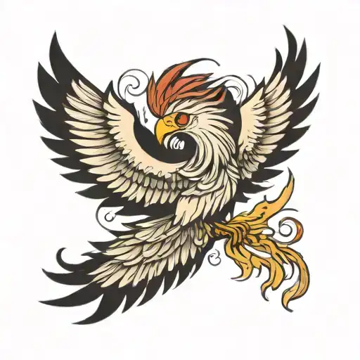 A Tired Phoenix Rising From The Ashes Mending Her Gashes