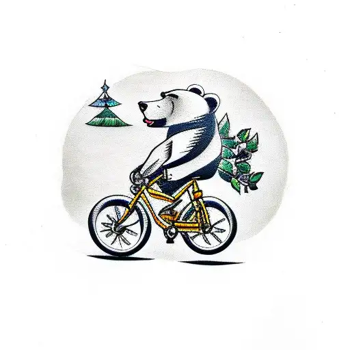 Bear On Bicycle