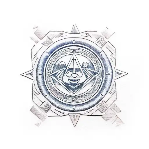 A Wooden Carving Of A Car With Astrology Symbols Engraved On It