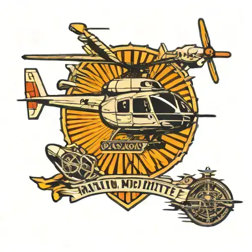 Incorporate A Military Helicopter And A Rock Concert Stage In A Visually Striking Design