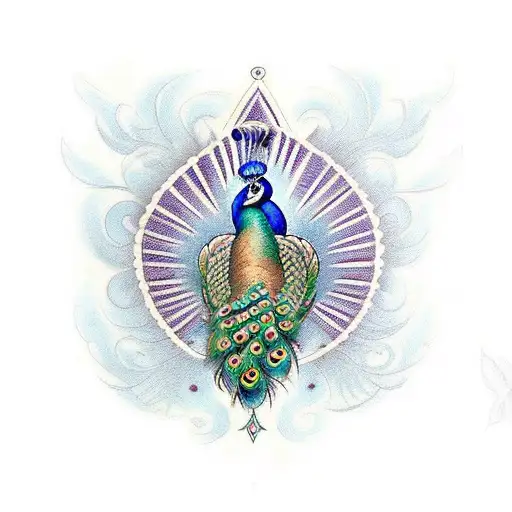 Traditional Peacock With Intricate Details For Forearm