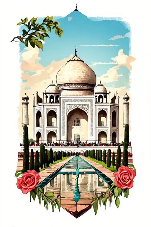 Taj Mahal And The Colosseum Of Rome