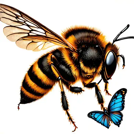 Bee With Butterfly Wings