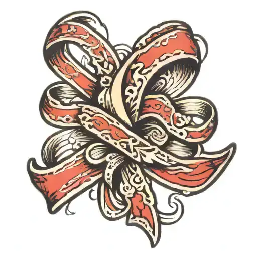 Stroke And Cancer Ribbon