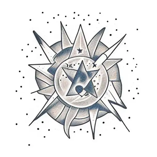 Shooting Star Reaching The Light