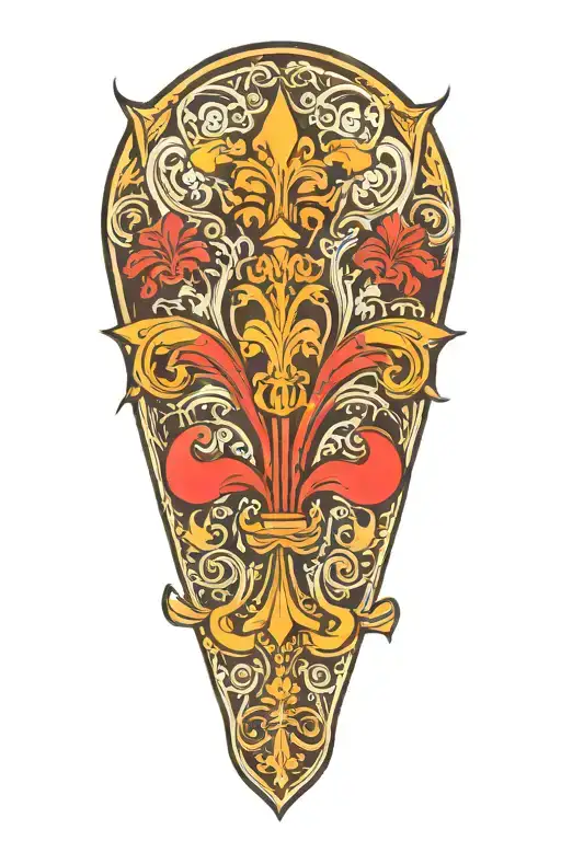 Louisiana With Fleur De Lis Symbol Incorporated