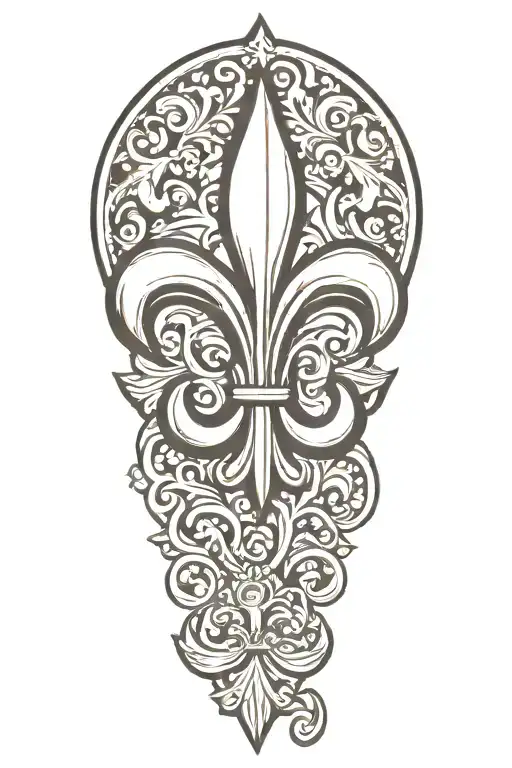 Louisiana With Fleur De Lis Symbol Incorporated Symbolizing