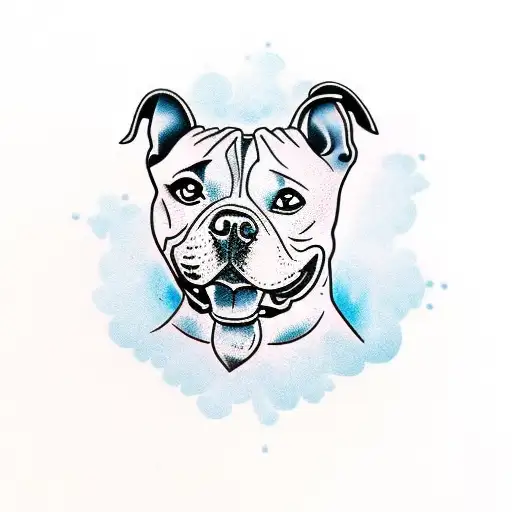 Angry Staffordshire Bull Terrier