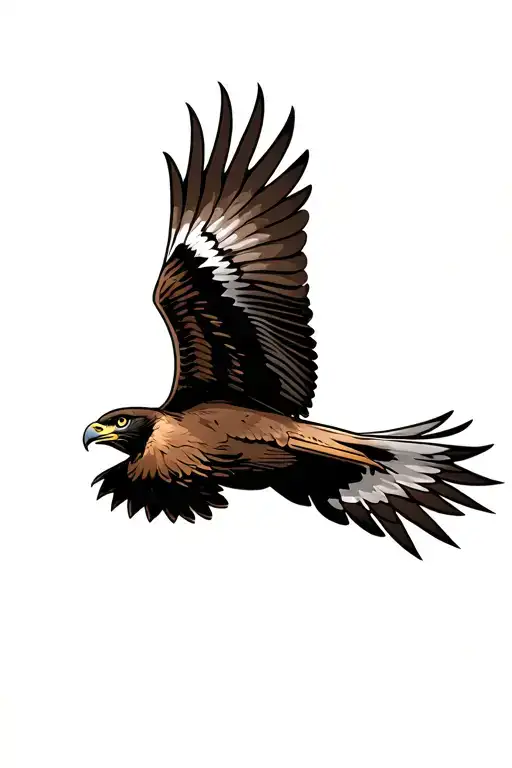 Red Tail Hawk Flying Towards