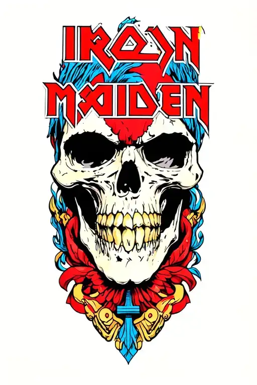 Iron Maiden Album Cover Featuring