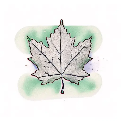 A Maple Leaf Made Of Green Musical Notes