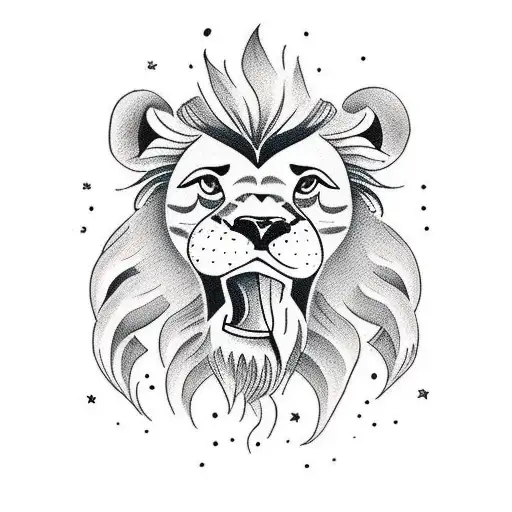 Lion With Sloth And Flamingo