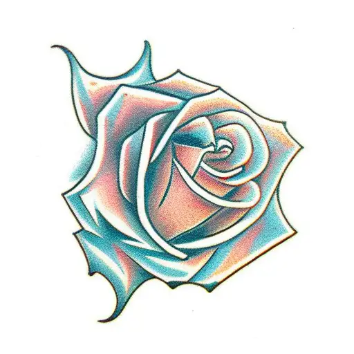 Rose With Rubber Stamp