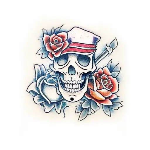 Flowers And Skeletons And Fire