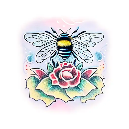 Bee With Dates On Wings