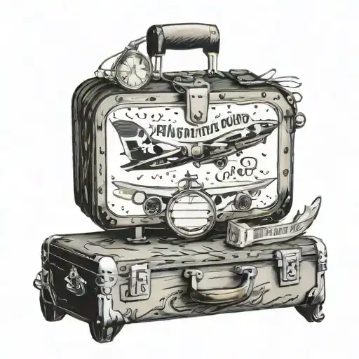 Travel Luggage Bags And A Flight