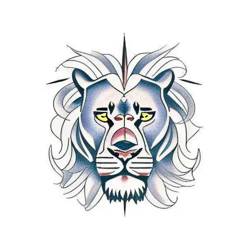 Leo Zodiac Sign With Half A Lion