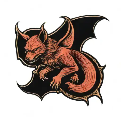 Moon Wolf Bat Wings