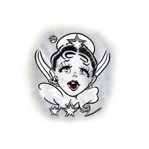 Angel Betty Boop Blowing A Kiss