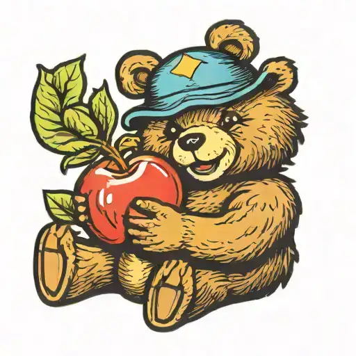 Me 2 You Bear Holding Apple