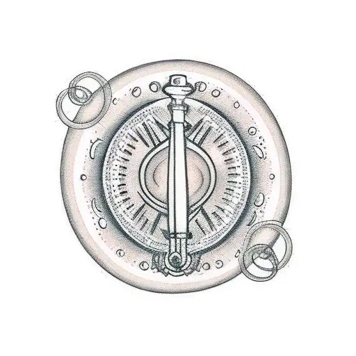 Sketch Music Note Surrounded By Circles