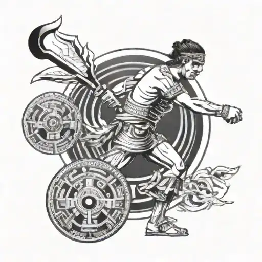 Aztec Warrior Working In It