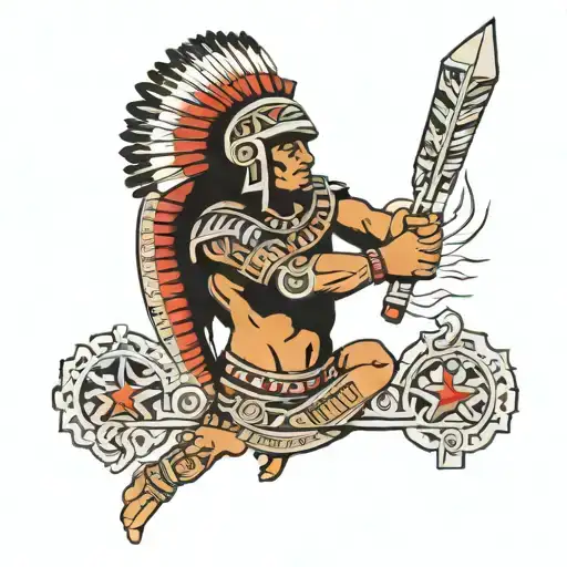 Aztec Warrior Working In It