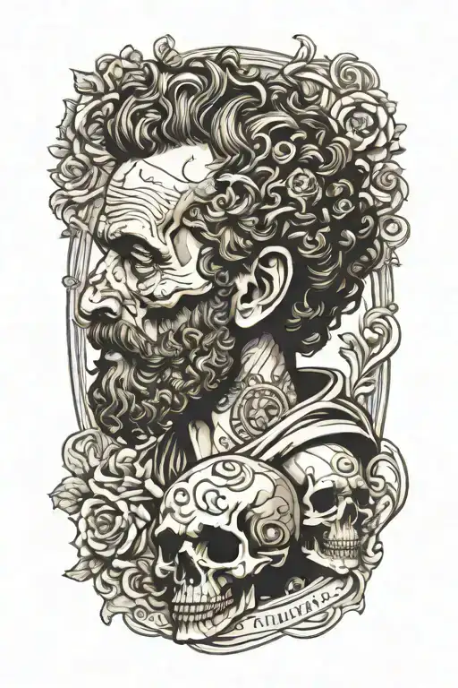 Marcus Aurelius And Skull