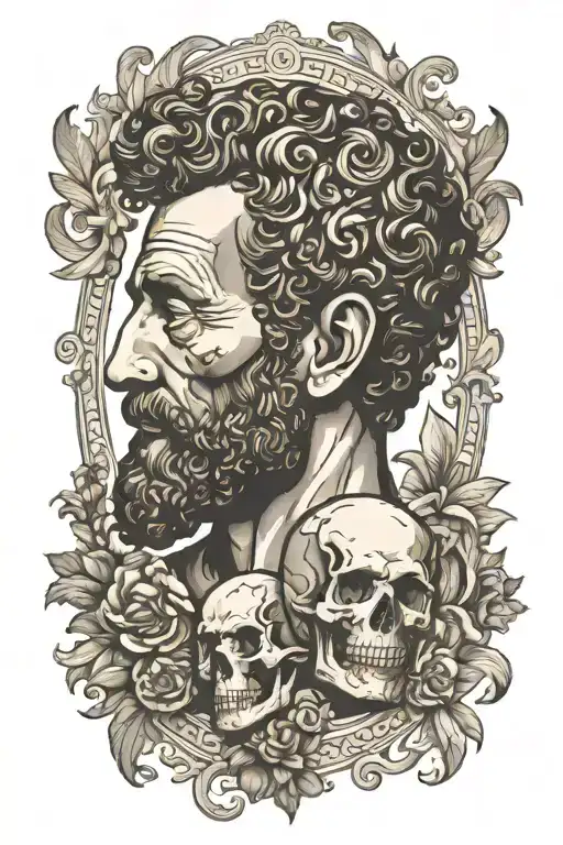 Marcus Aurelius And Skull