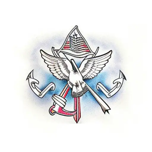 Faith Hope And Love Tattoo With Anchor And White Dove