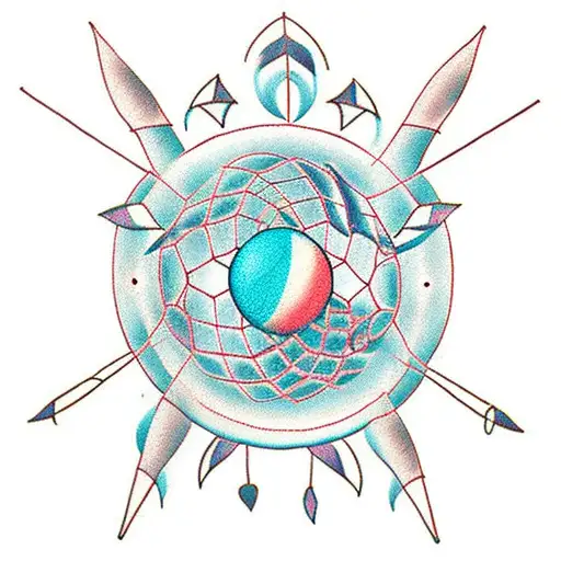 Volleyball Dreamcatcher Arrow Moon