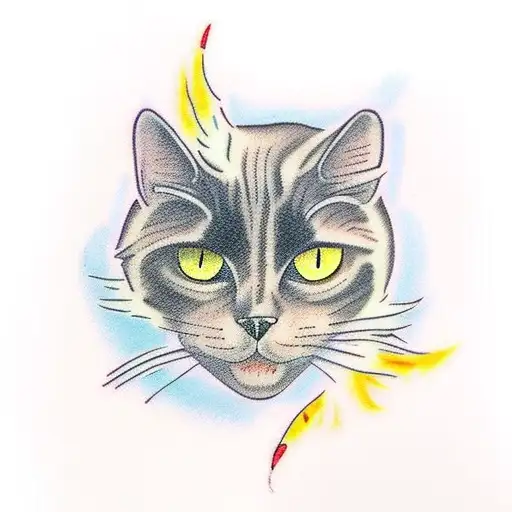 Black Cat On A Feather