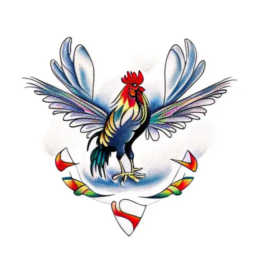 Rooster With A Dragonfly