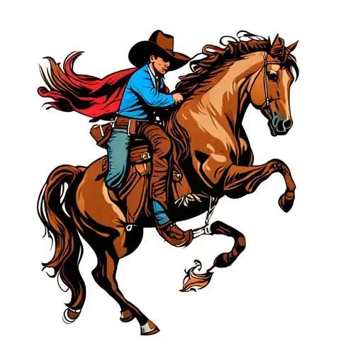 Bucking Horse Cowboy