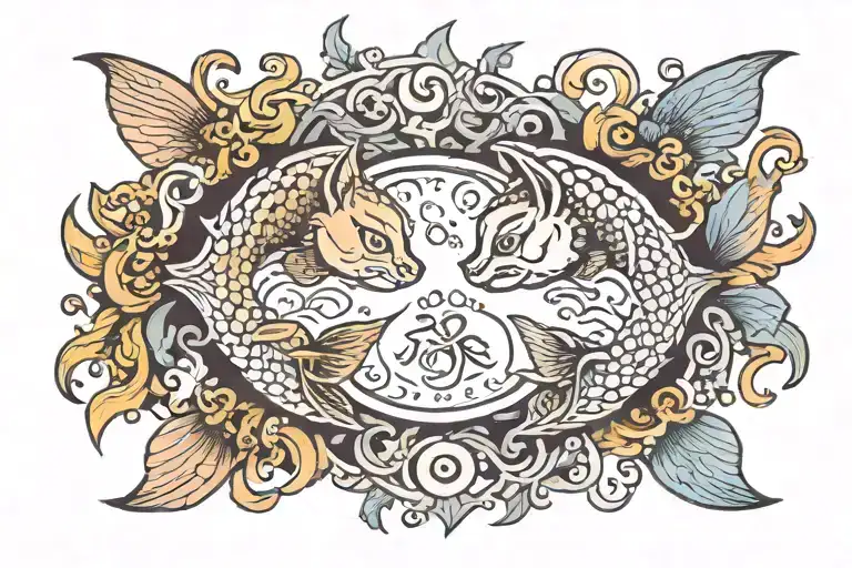 Pisces With Leo Signs Combined