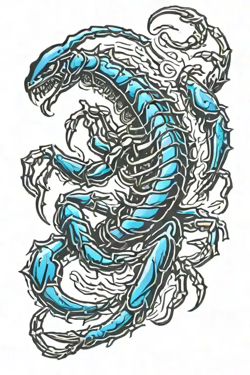 Scorpion Blue Chrome Pouring