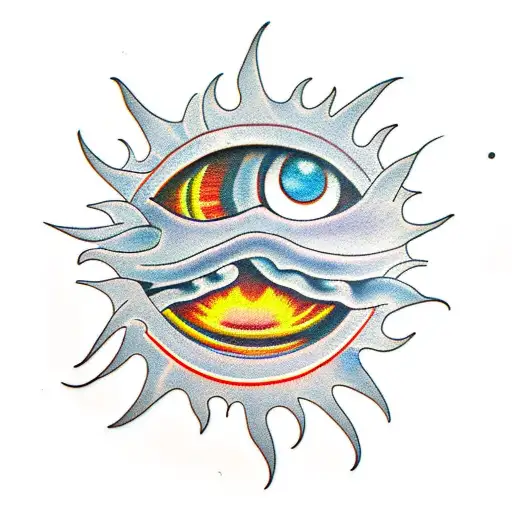 Medusa Eye With Sun Light