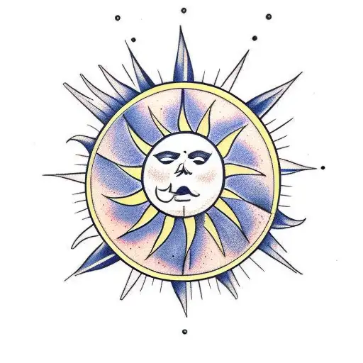 Bow And Arrow And Sun