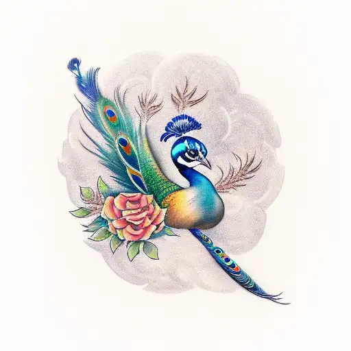 Peacock With Names In Feathers