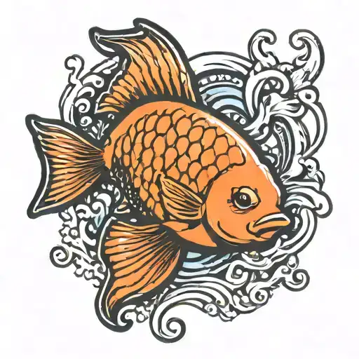 Aquarius And Fish Swimming