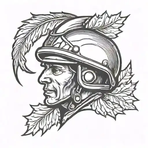 Acorn Wearing Military Helmet